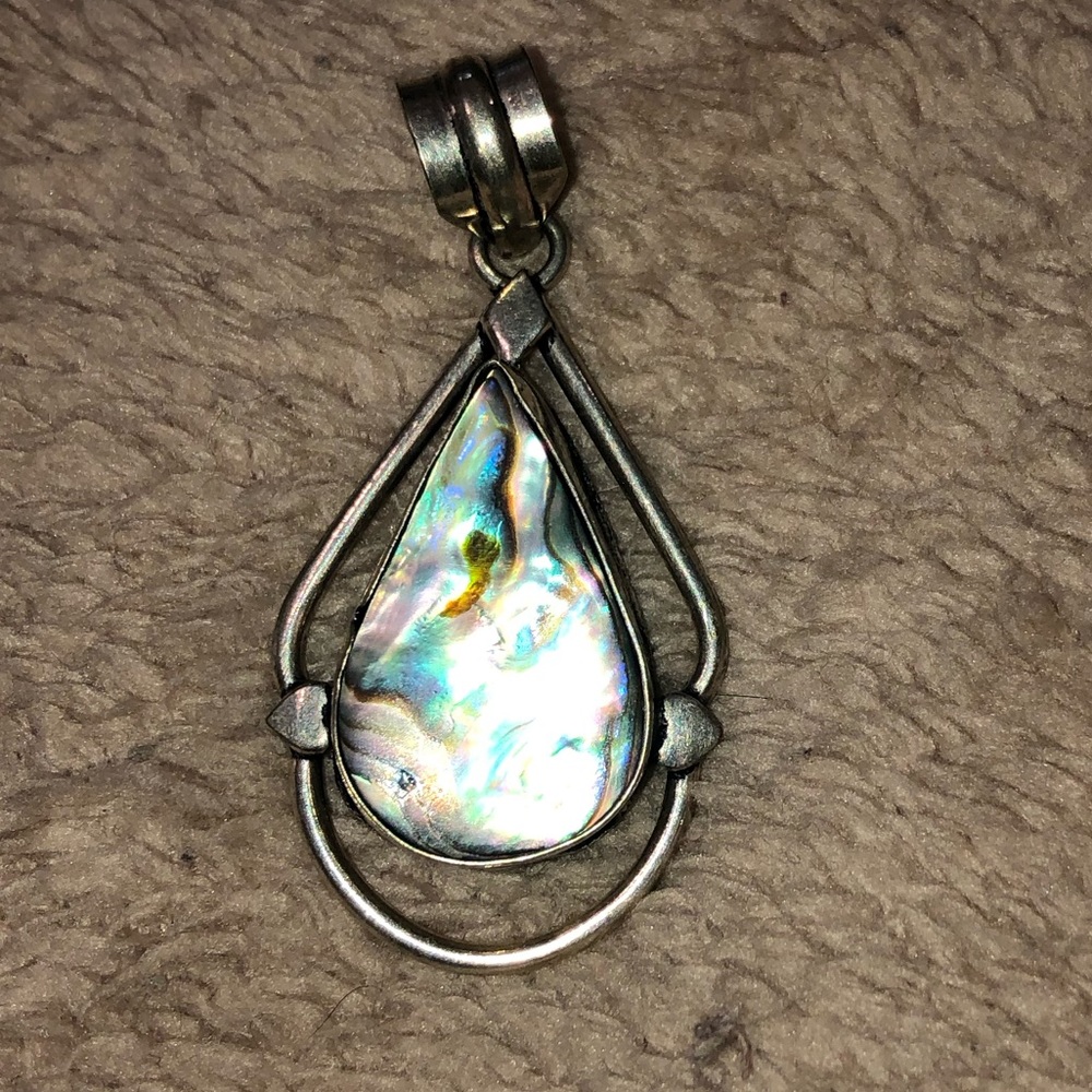 Abalone & sterling silver pendant